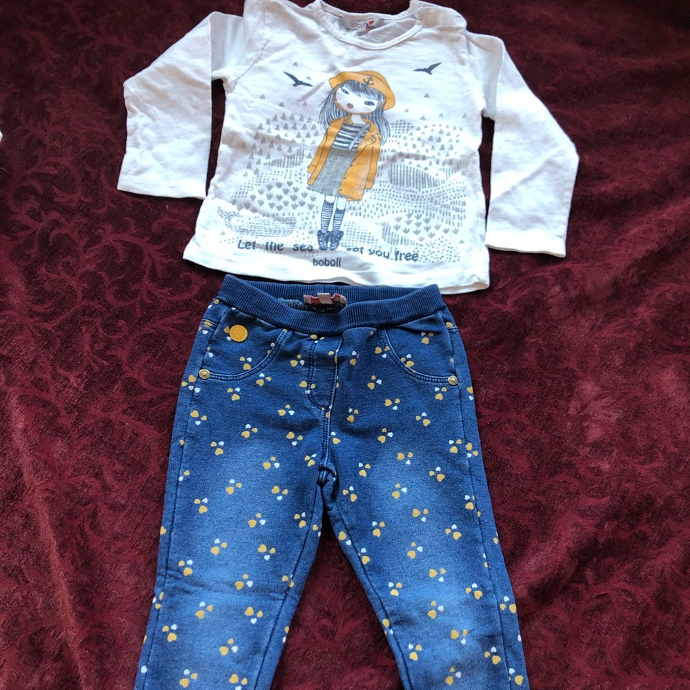Top and pant set from EU brand Boboli 2-3T (EU92)